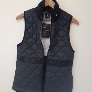 NIKE WOMENS RUNNING VEST BLACK PUFFER JACKET XS
